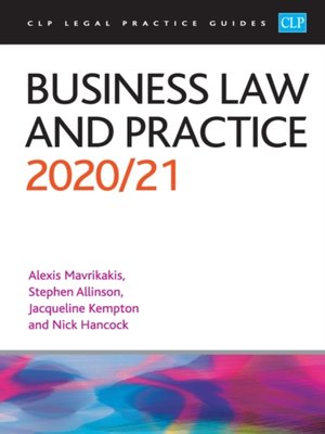 cover image of Business Law and Practice 2020/2021